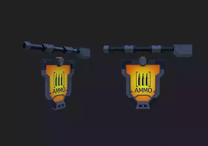 Weaponshop Game props Free low-poly 3D model Weaponshop Game props Free low-poly 3D model