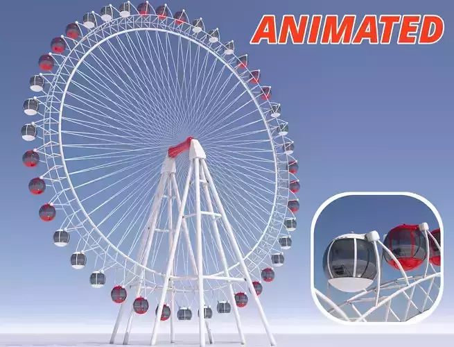 Heart of Antalya ferris wheel 3D model