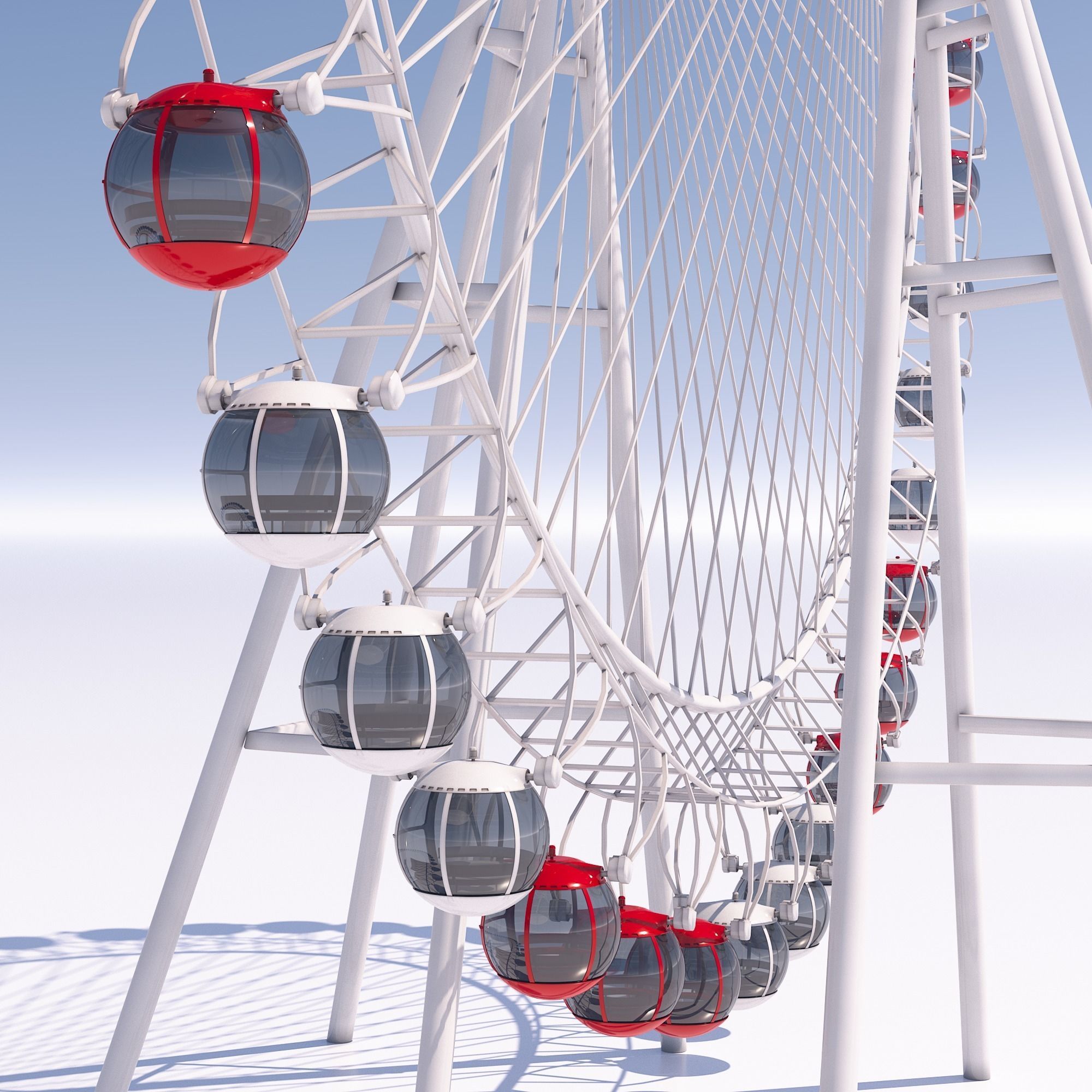 Heart of Antalya ferris wheel 3D model_7
