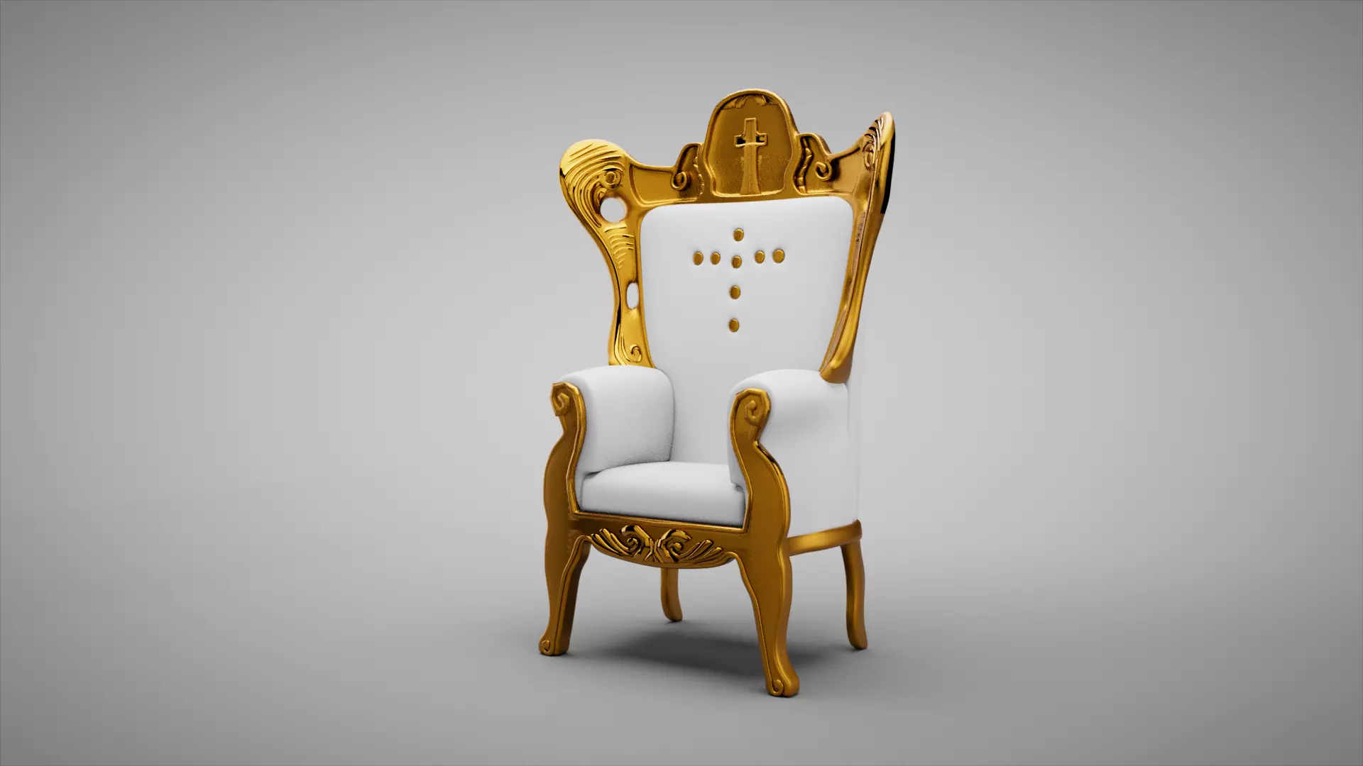 Cone throne chair Free 3D model_0