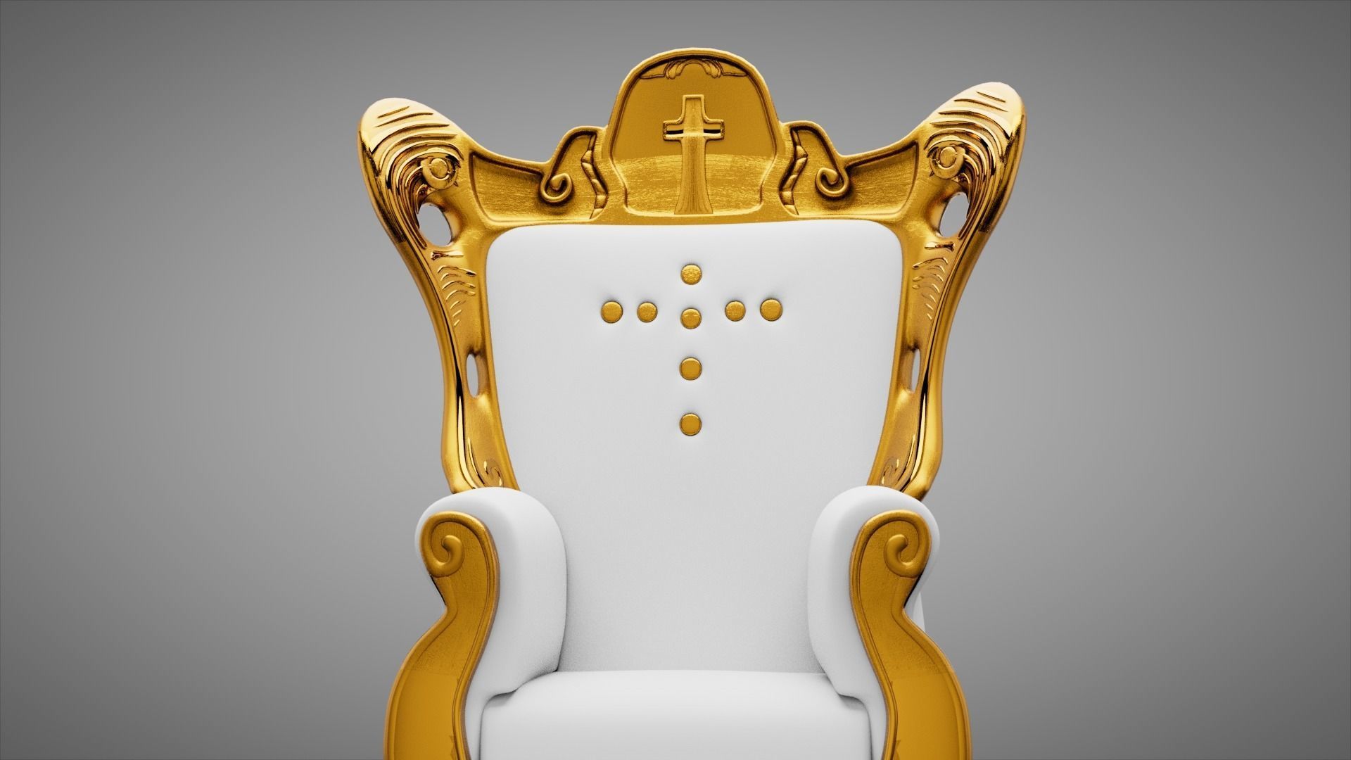 Cone throne chair Free 3D model_3