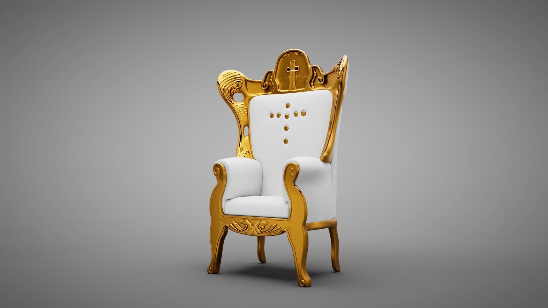 Cone throne chair Free 3D model_1