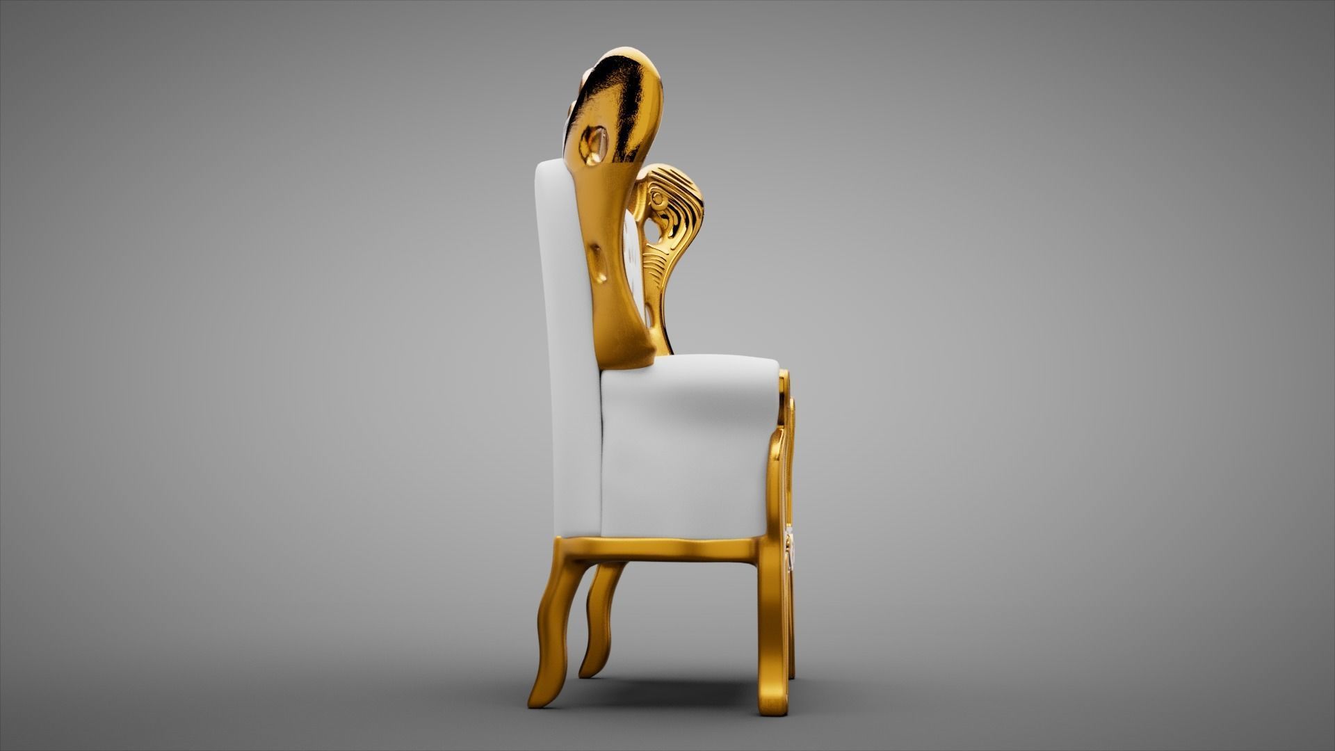 Cone throne chair Free 3D model_7