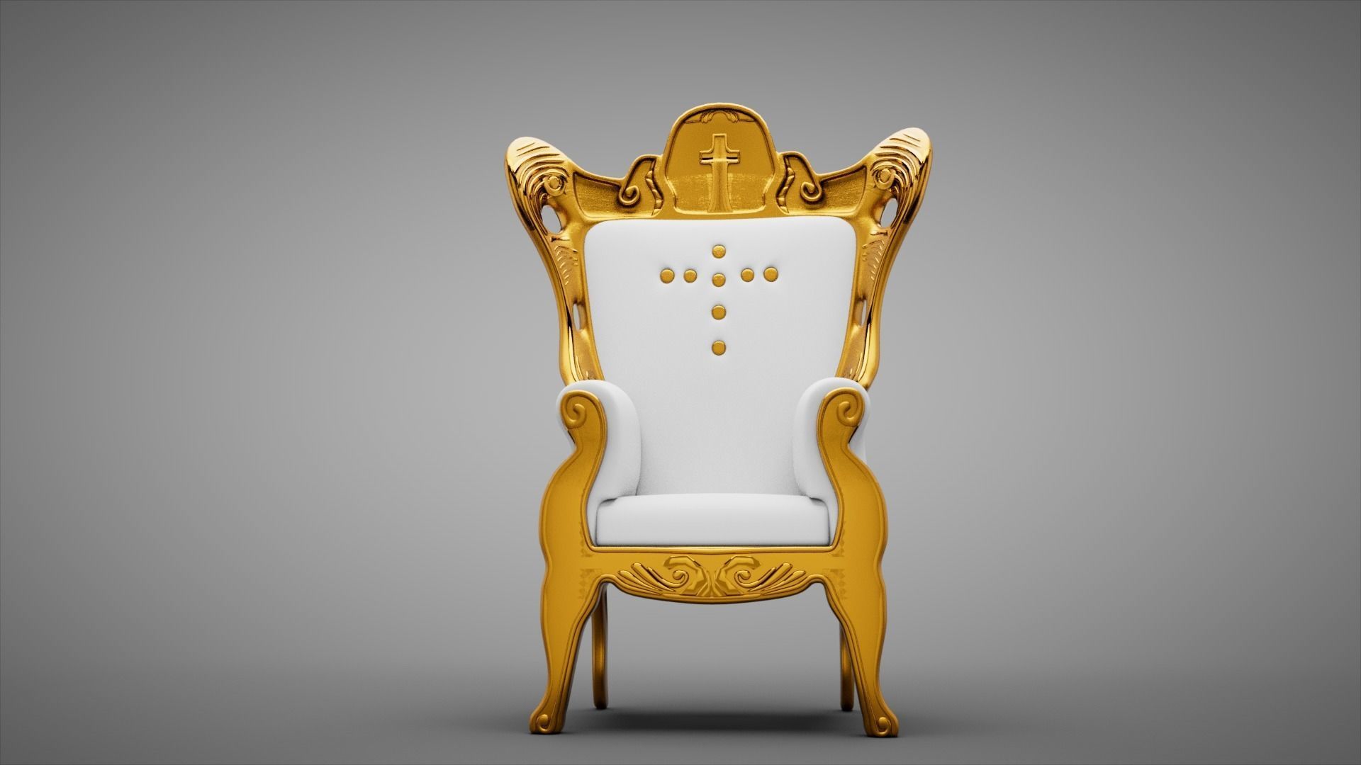 Cone throne chair Free 3D model_4