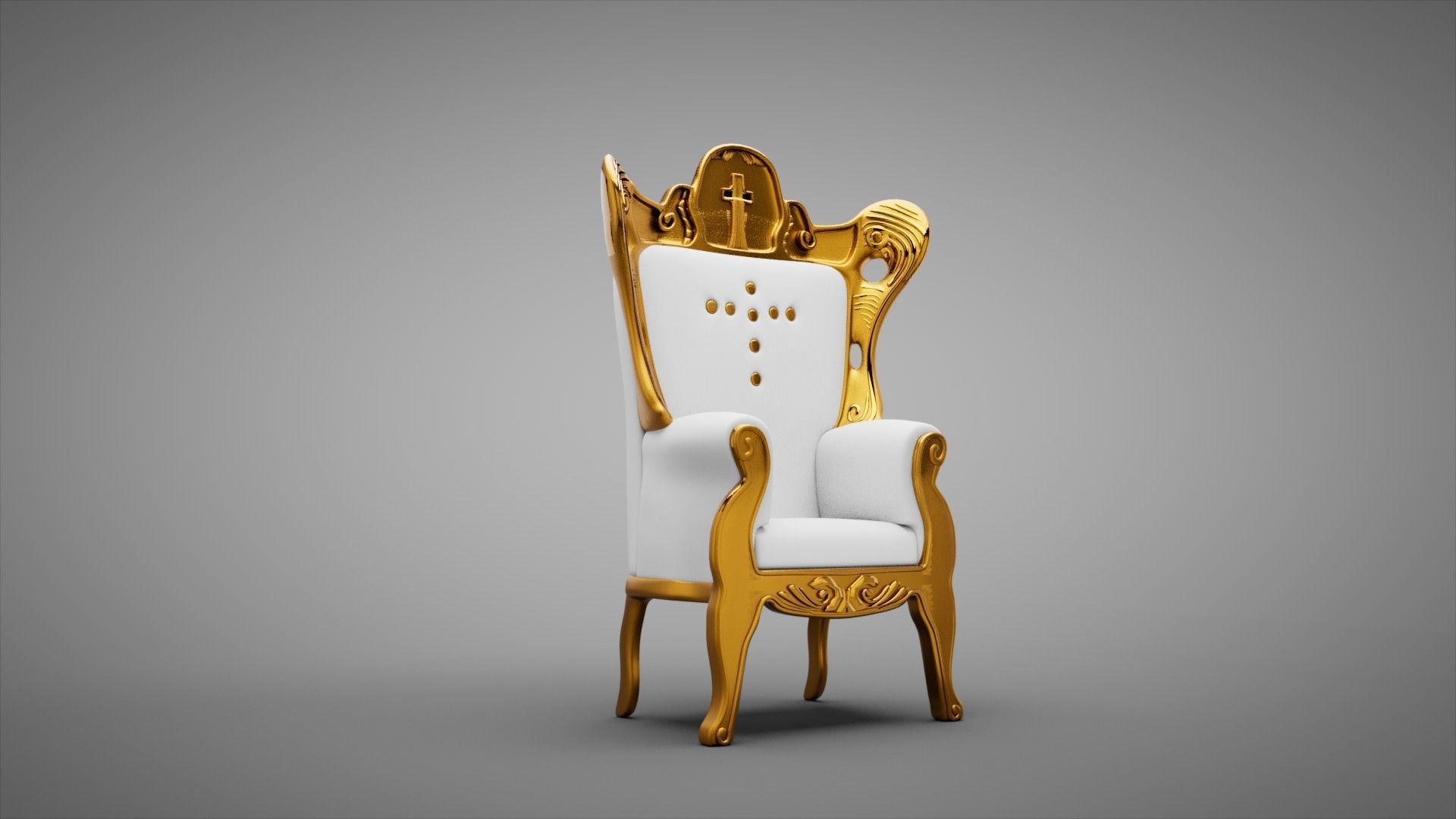 Cone throne chair Free 3D model_5