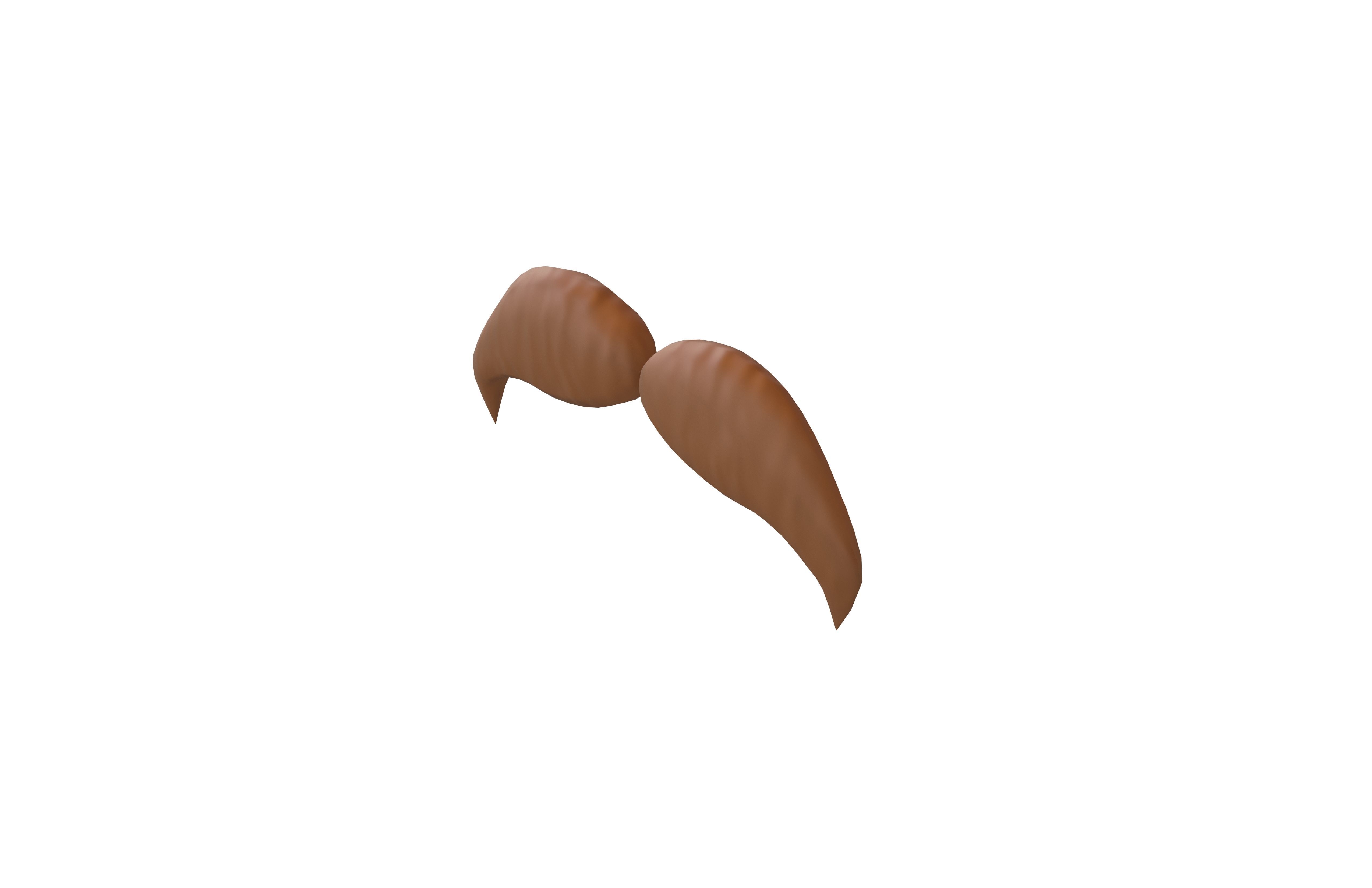 Cartoon Mustache v6 002 Low-poly 3D model_3
