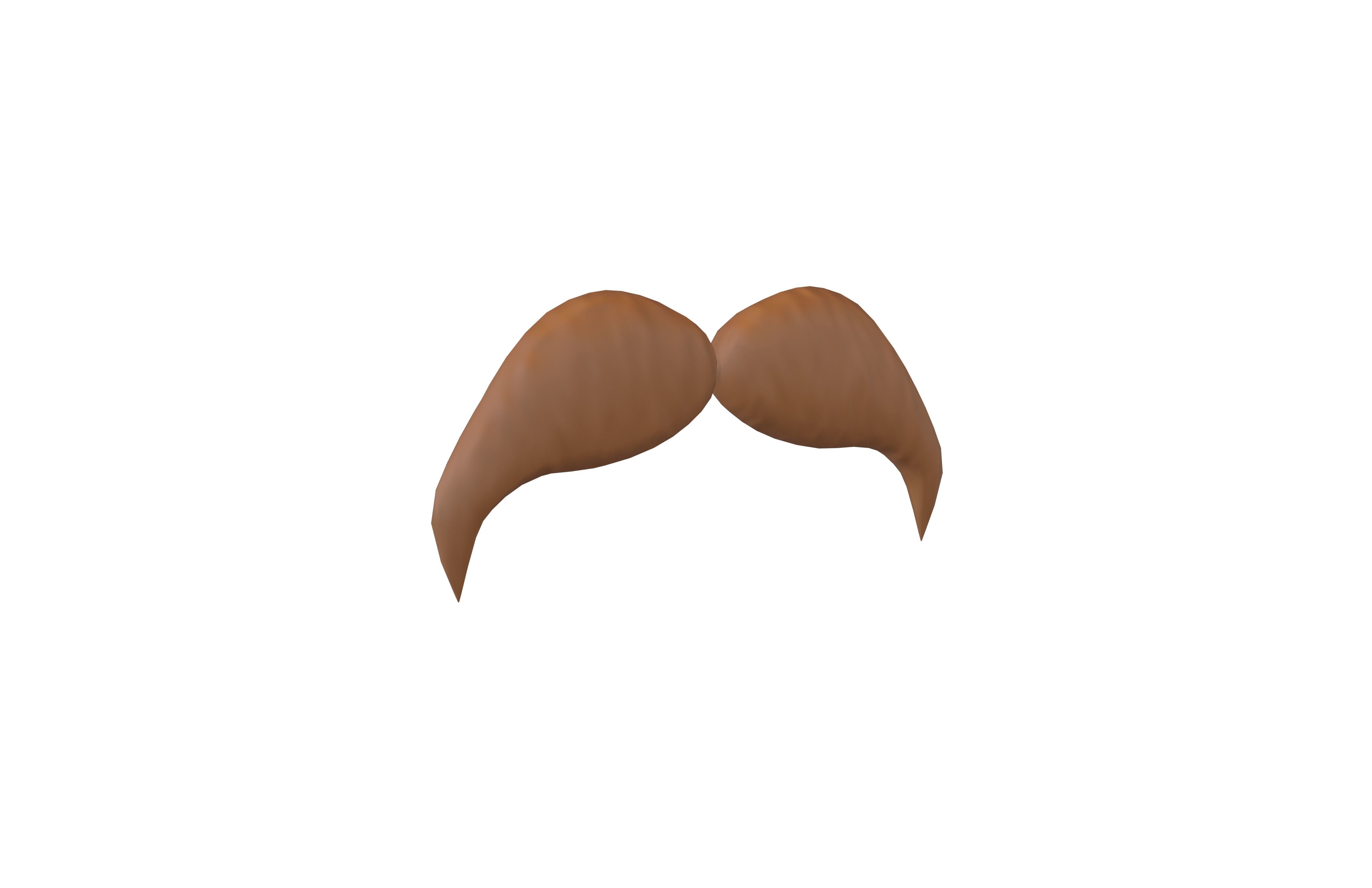 Cartoon Mustache v6 002 Low-poly 3D model_2