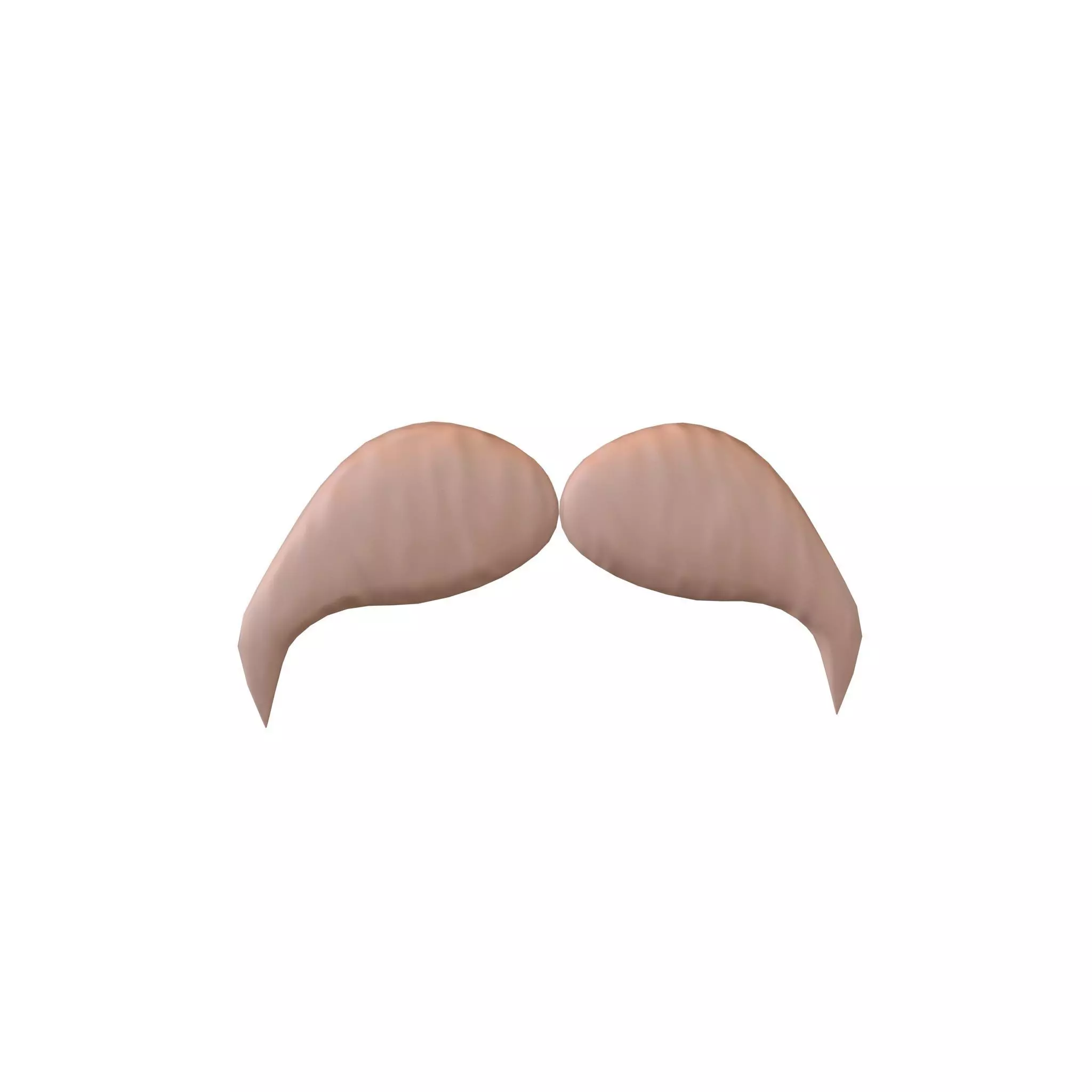 Cartoon Mustache v6 004 Low-poly 3D model_0