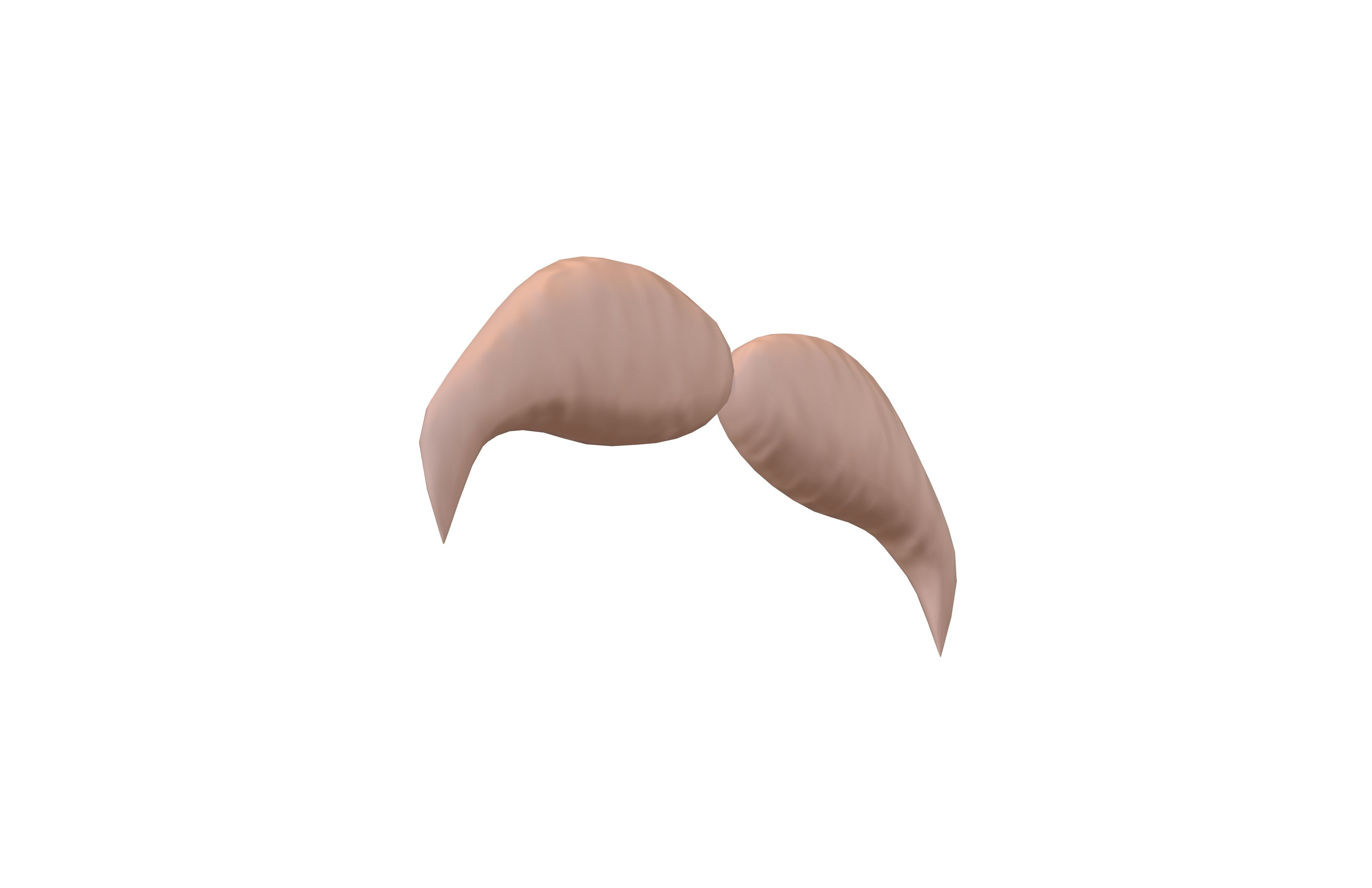 Cartoon Mustache v6 004 Low-poly 3D model_3