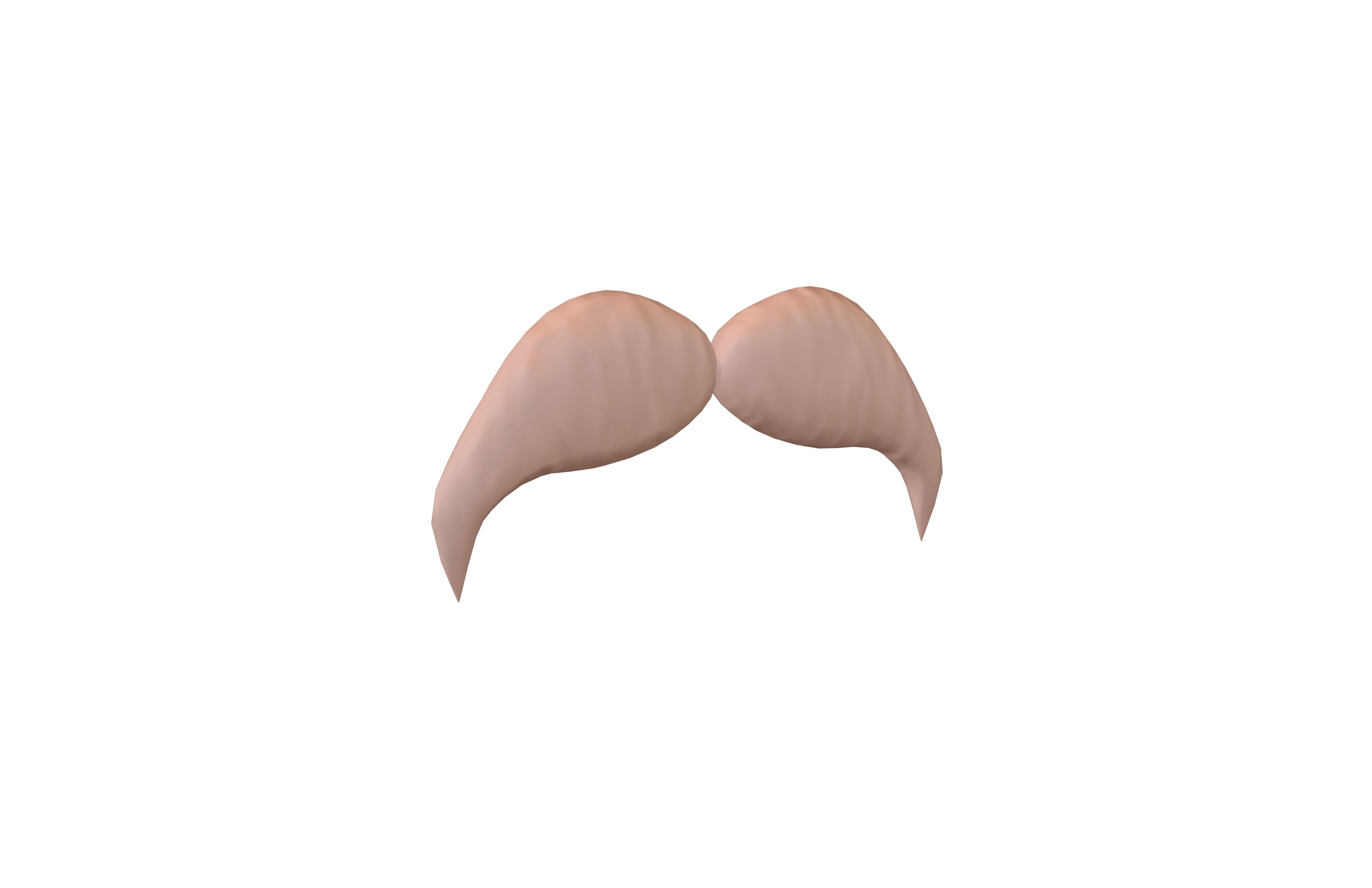 Cartoon Mustache v6 004 Low-poly 3D model_1