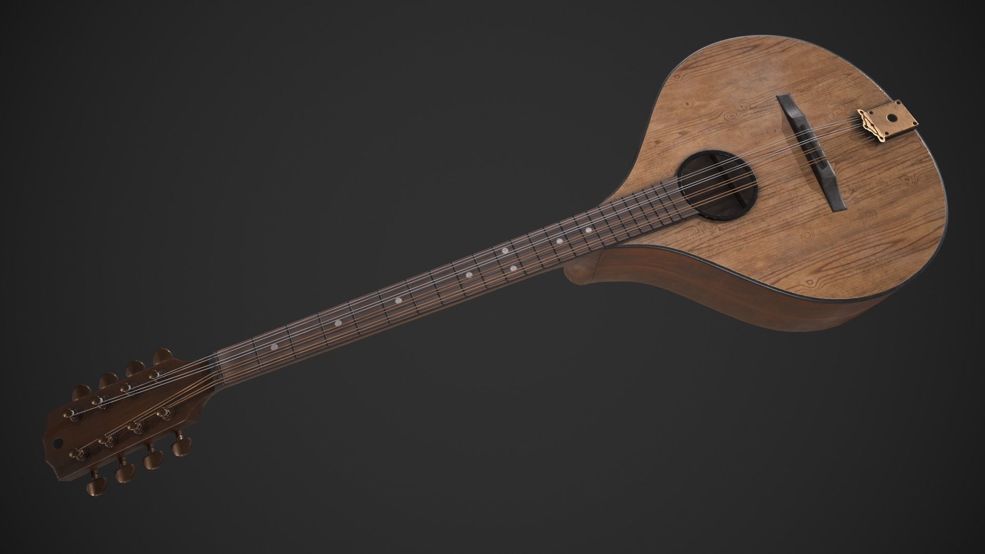Irish Bouzouki Low-poly 3D model_12