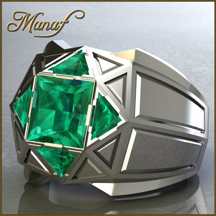Mens ring STL 3D print model_5