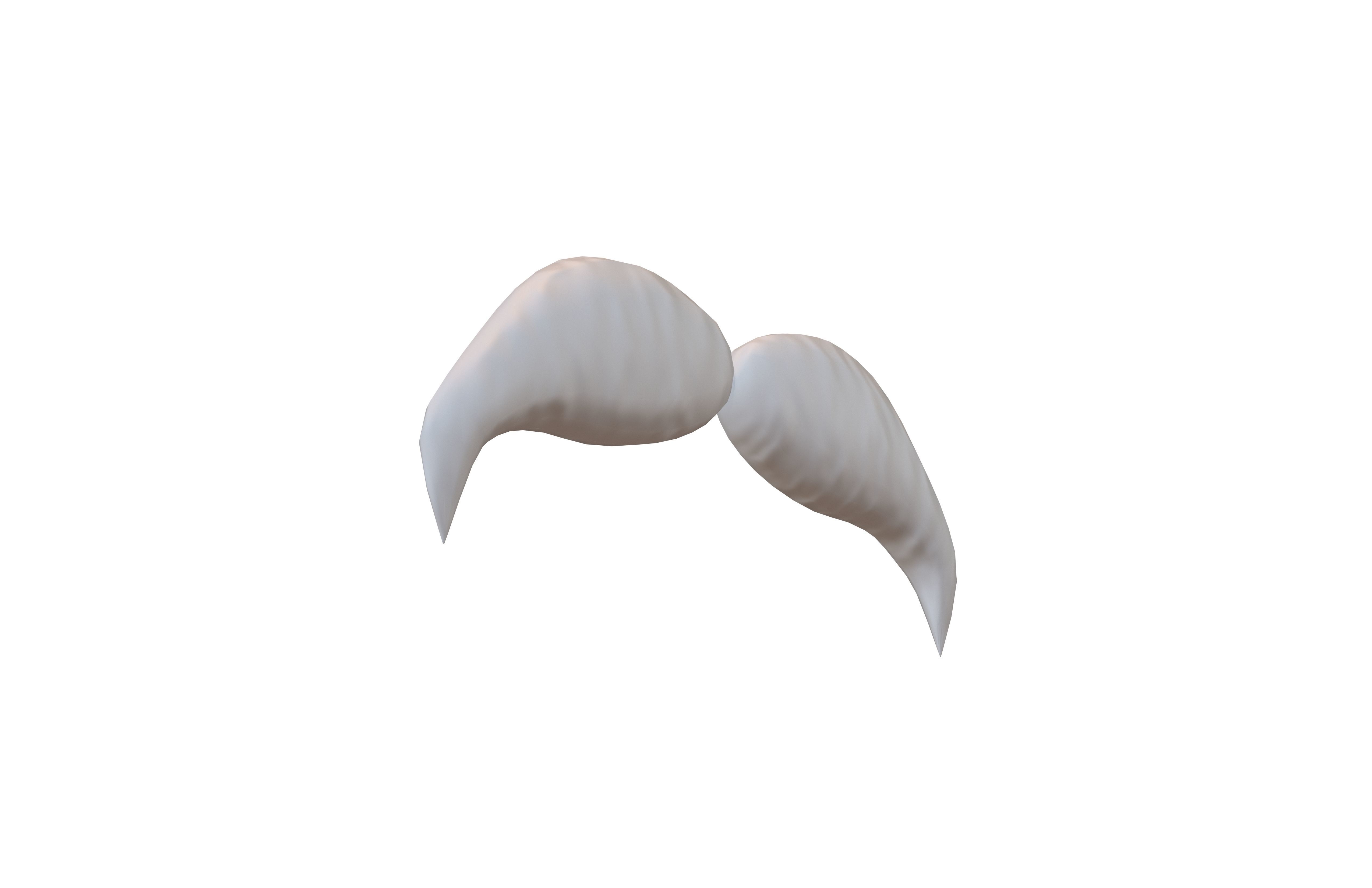 Cartoon Mustache v6 005 Low-poly 3D model_3