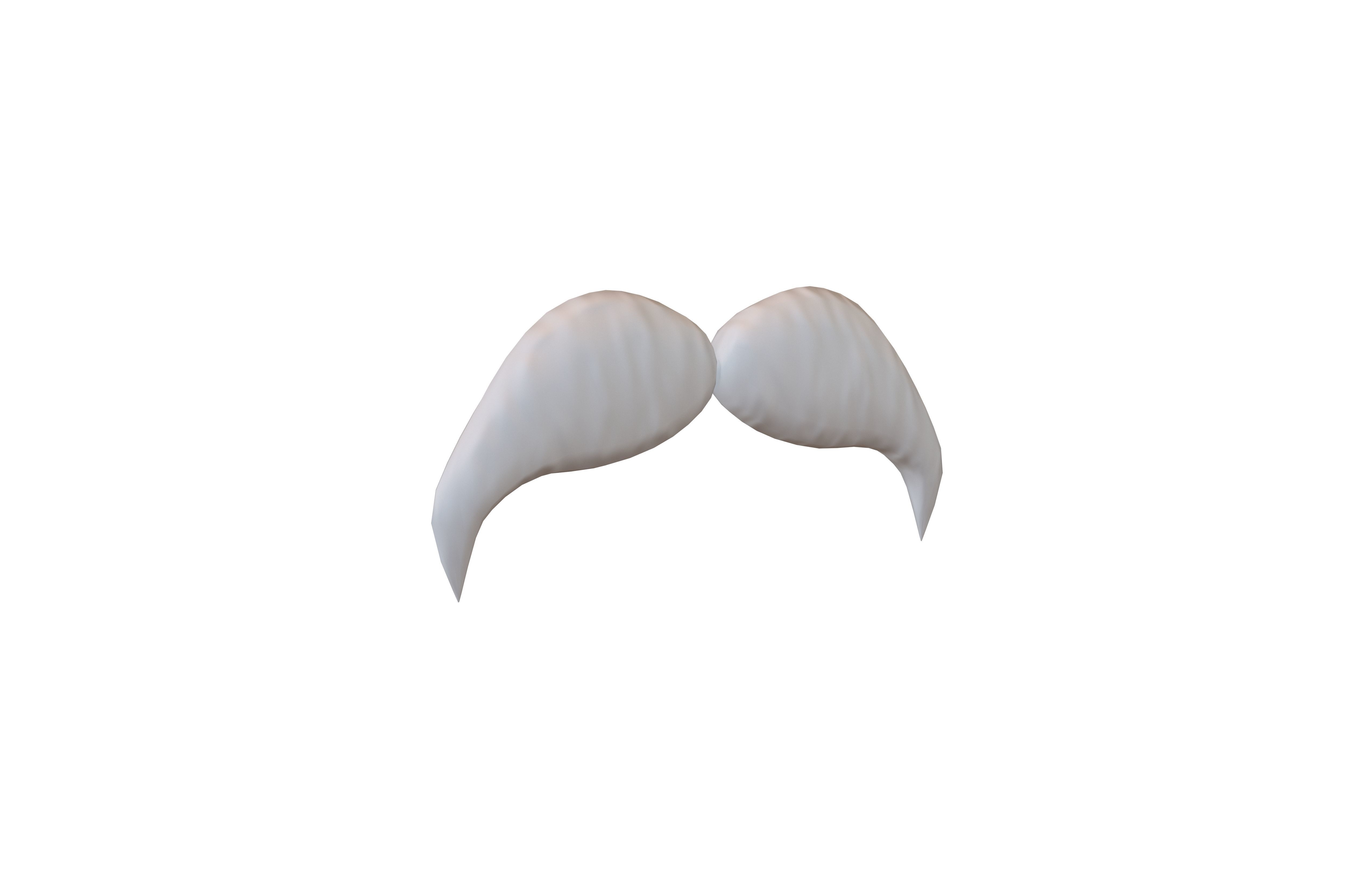 Cartoon Mustache v6 005 Low-poly 3D model_1