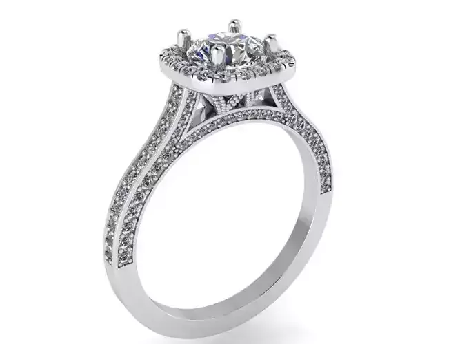 Fashion solitare diamond ring 2330 3D print model 