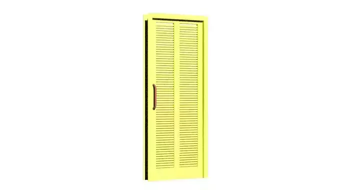 louvered wooden door  Free 3D model