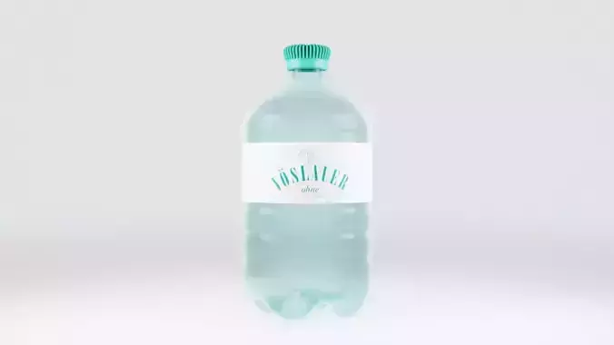 Mineral Water Voeslauer Low-poly 3D model