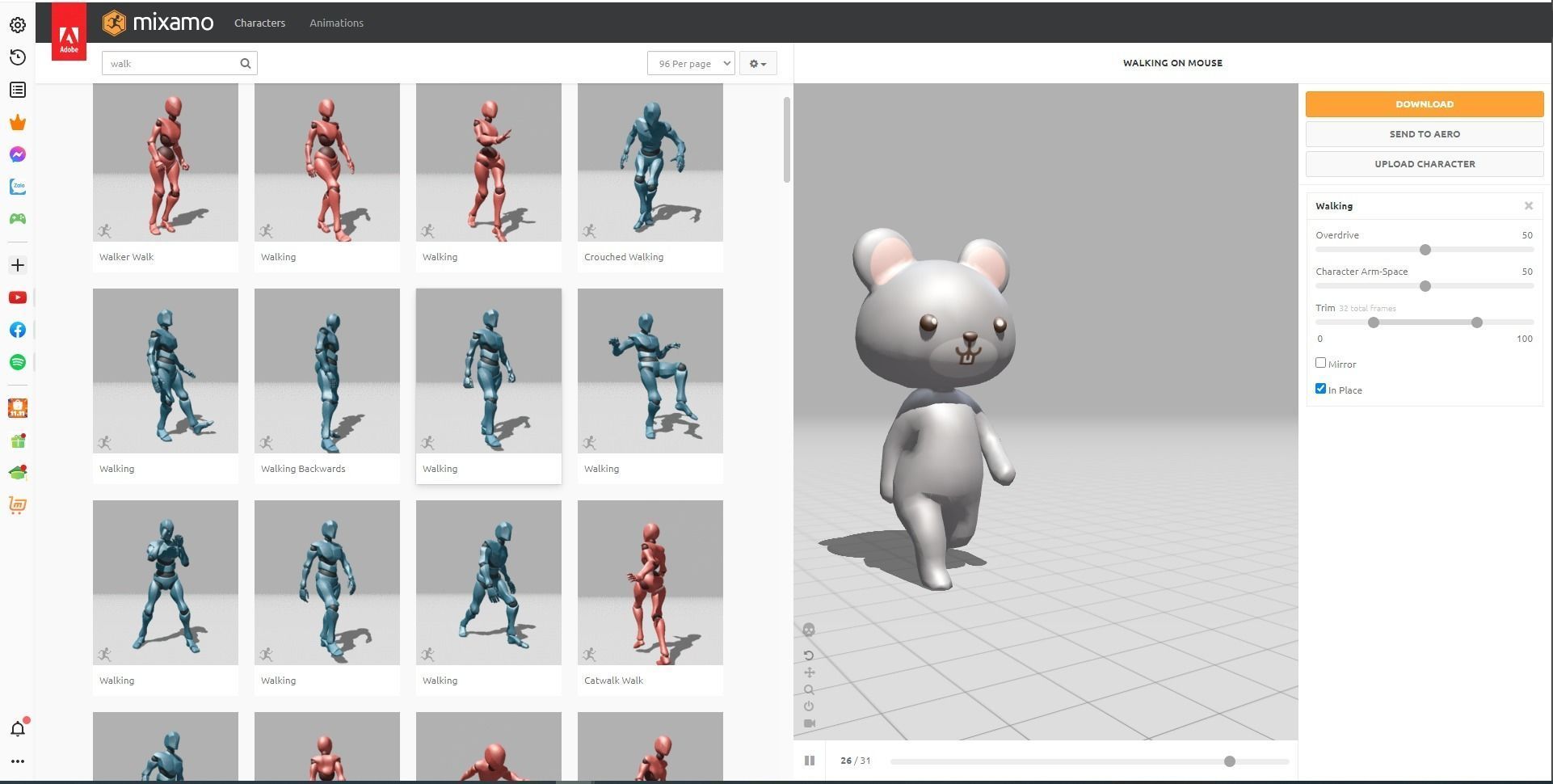 Little Animal Pack Animated Low-poly 3D model_5