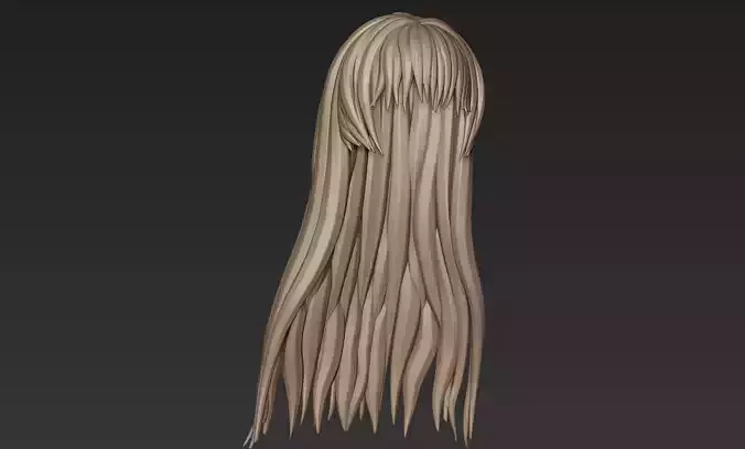 3d Printable Stylized Hair 4