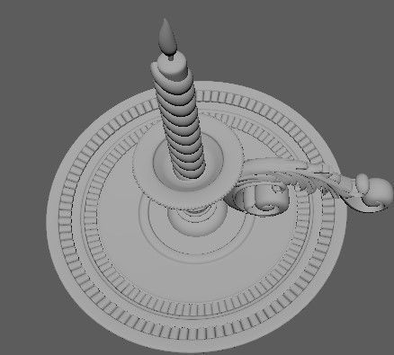 chandelier candle holder 3D model_8