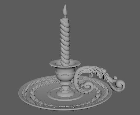 chandelier candle holder 3D model_5