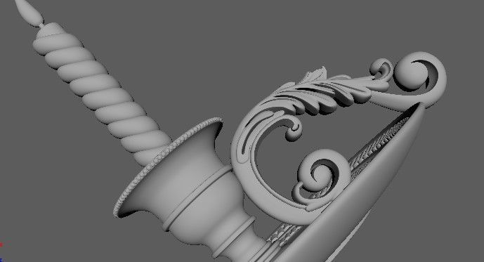 chandelier candle holder 3D model_7