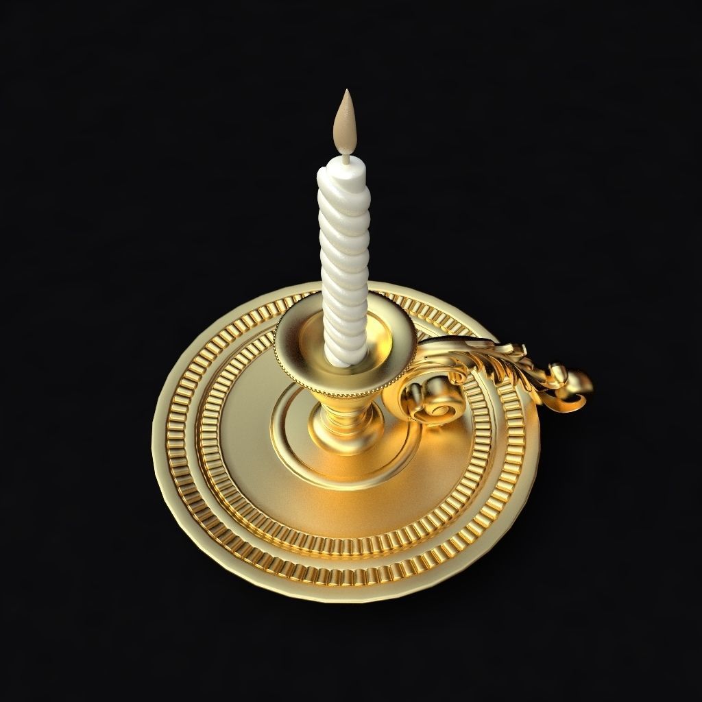 chandelier candle holder 3D model_1
