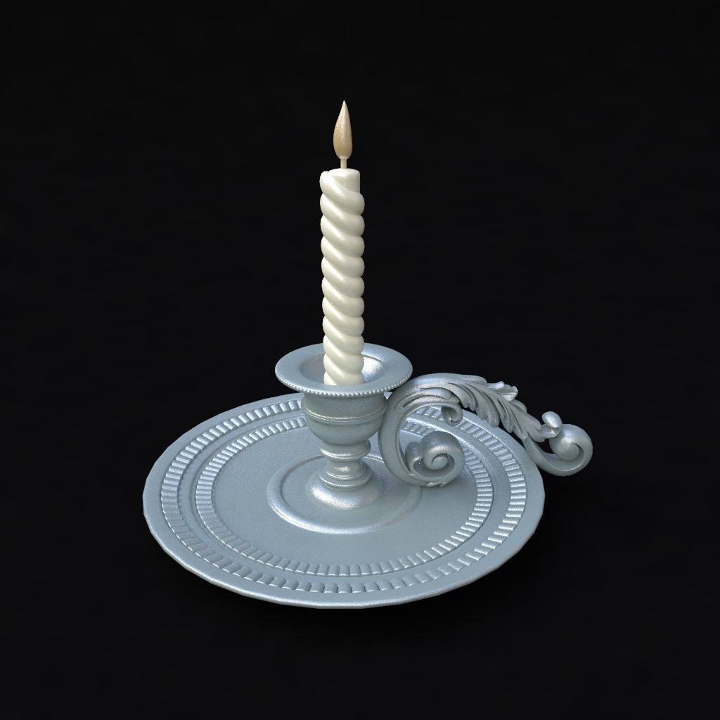 chandelier candle holder 3D model_2