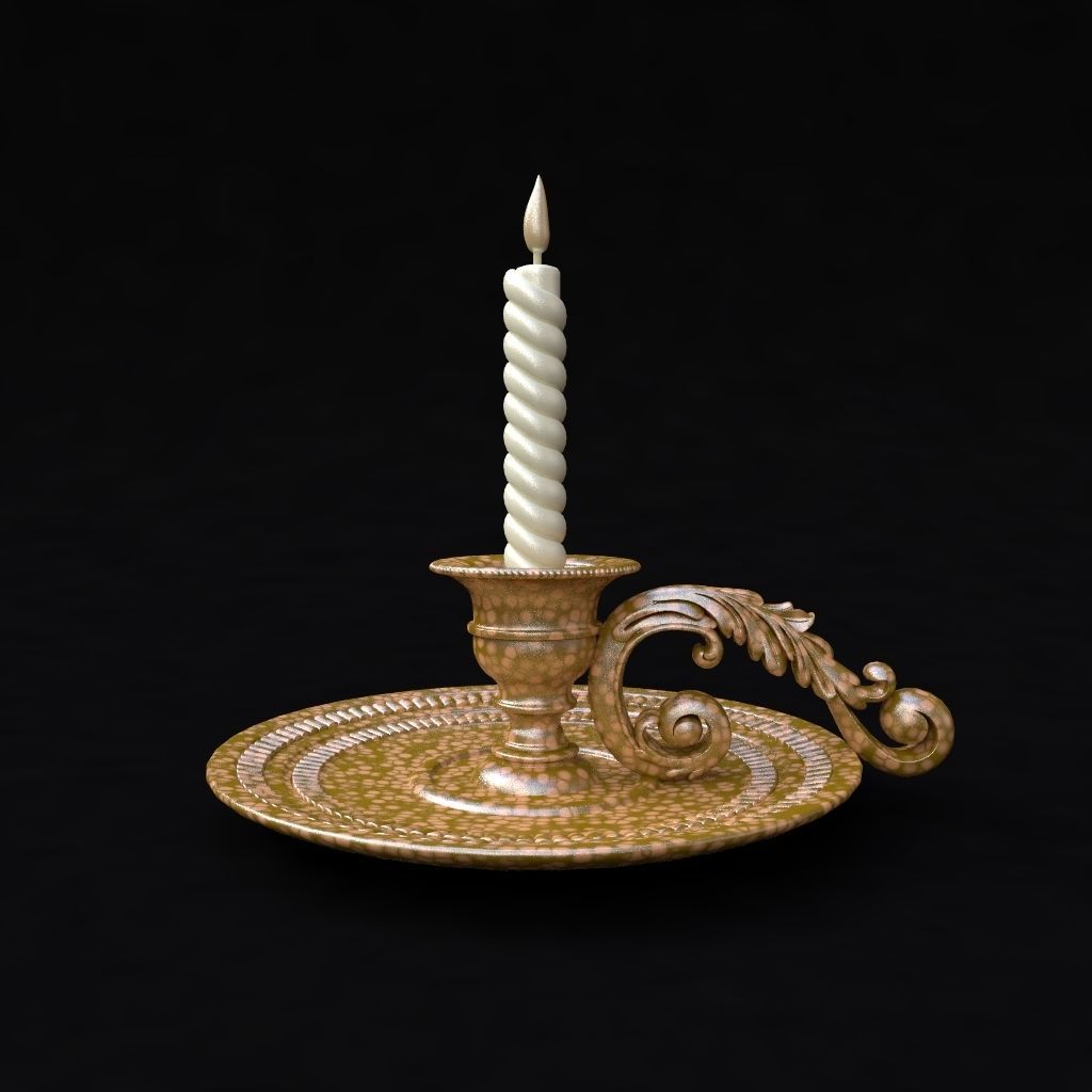chandelier candle holder 3D model_3