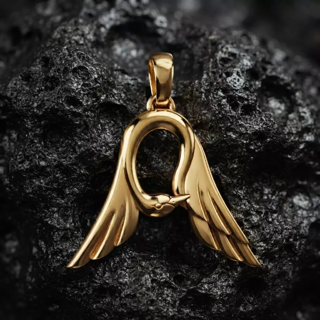 Bird Letter A Pendant 3D print model