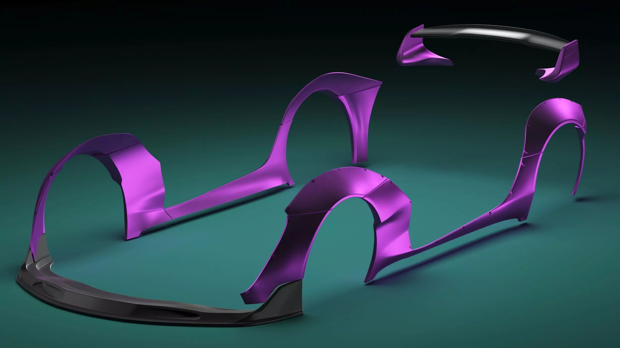 TOYOTA SUPRA A90 STREETHUNTER WIDE BODY TRANSKIT 1-24 1-10 3D print model