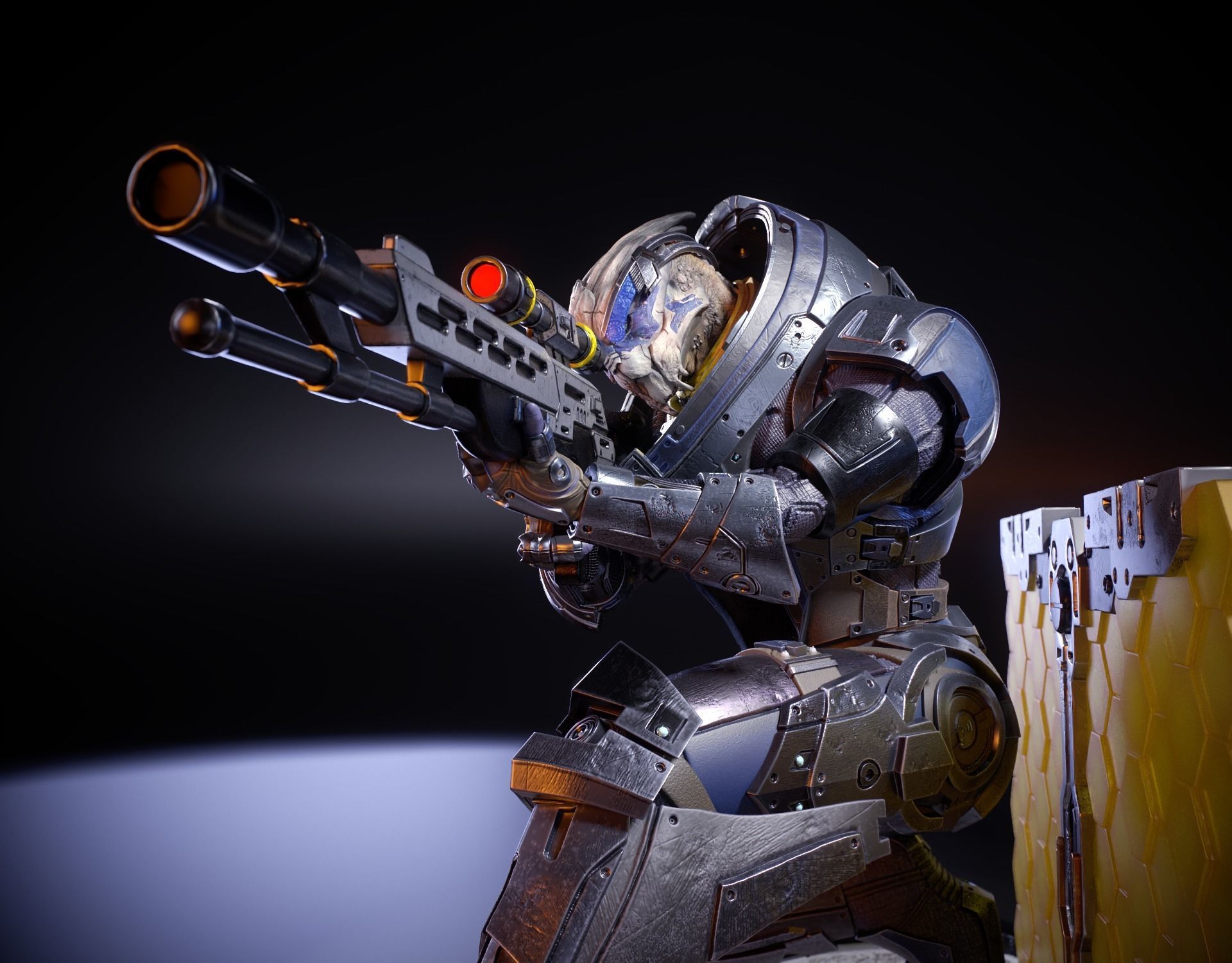 Mass Effect Fanart - Garrus Vakarian 3d print figurine 3D model 3D ...