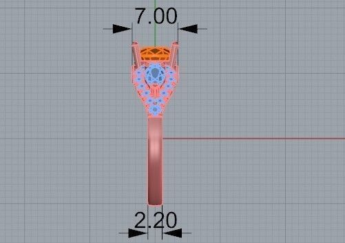 Beautiful orange ring 2333 3D print model  3D print model_7