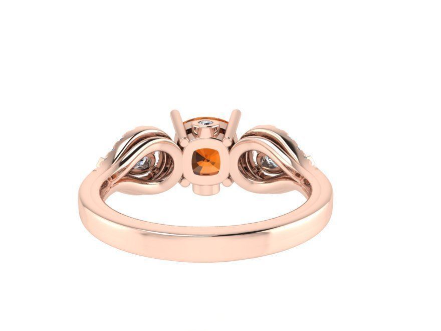 Beautiful orange ring 2333 3D print model  3D print model_3