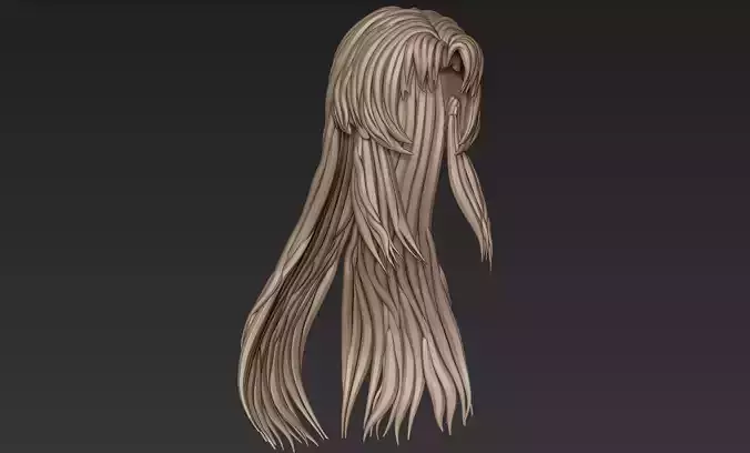 3d Printable Stylized Hair 5