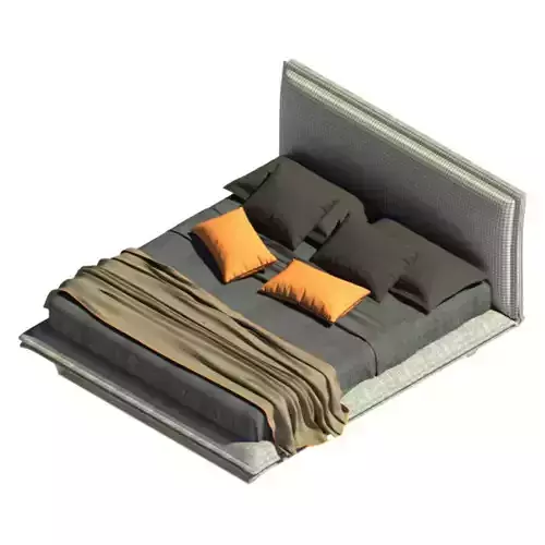 Queen Size Bed 3D model