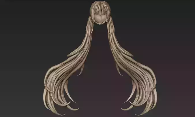 3d Printable Stylized Hair 6