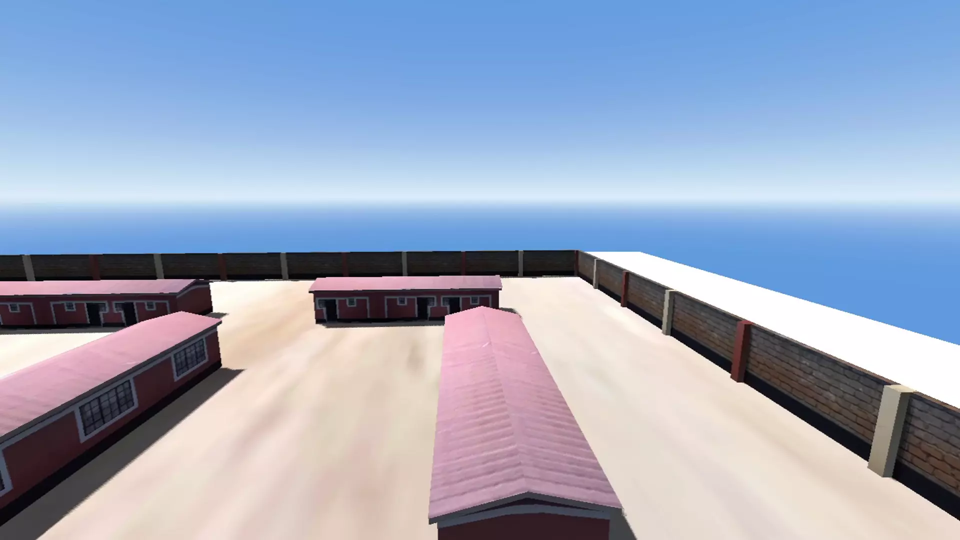 Houses in a Hostel Low-poly 3D model