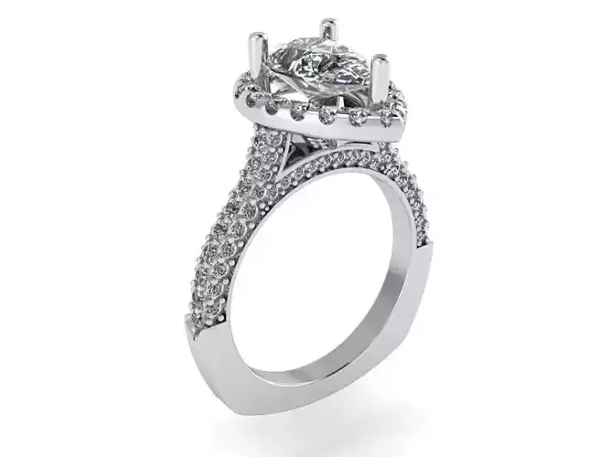 Tear diamond ring 2344 3D print model 