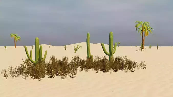 Desert Nature 3d Cartoon