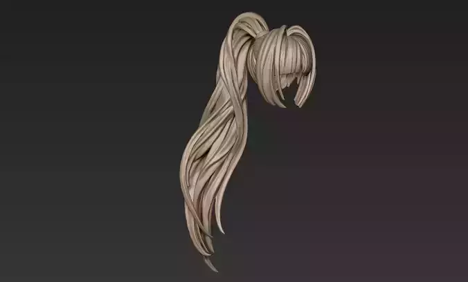 3d Printable Stylized Hair 11