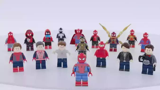 Lego Spider man big pack 3D model