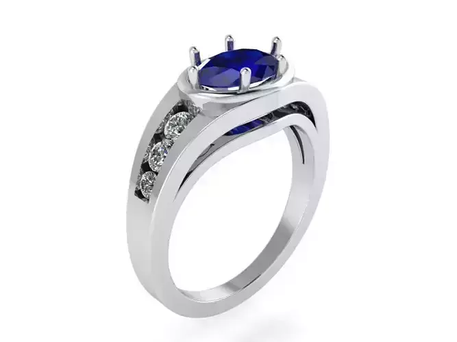  Asscher Ring  2345 3D print model