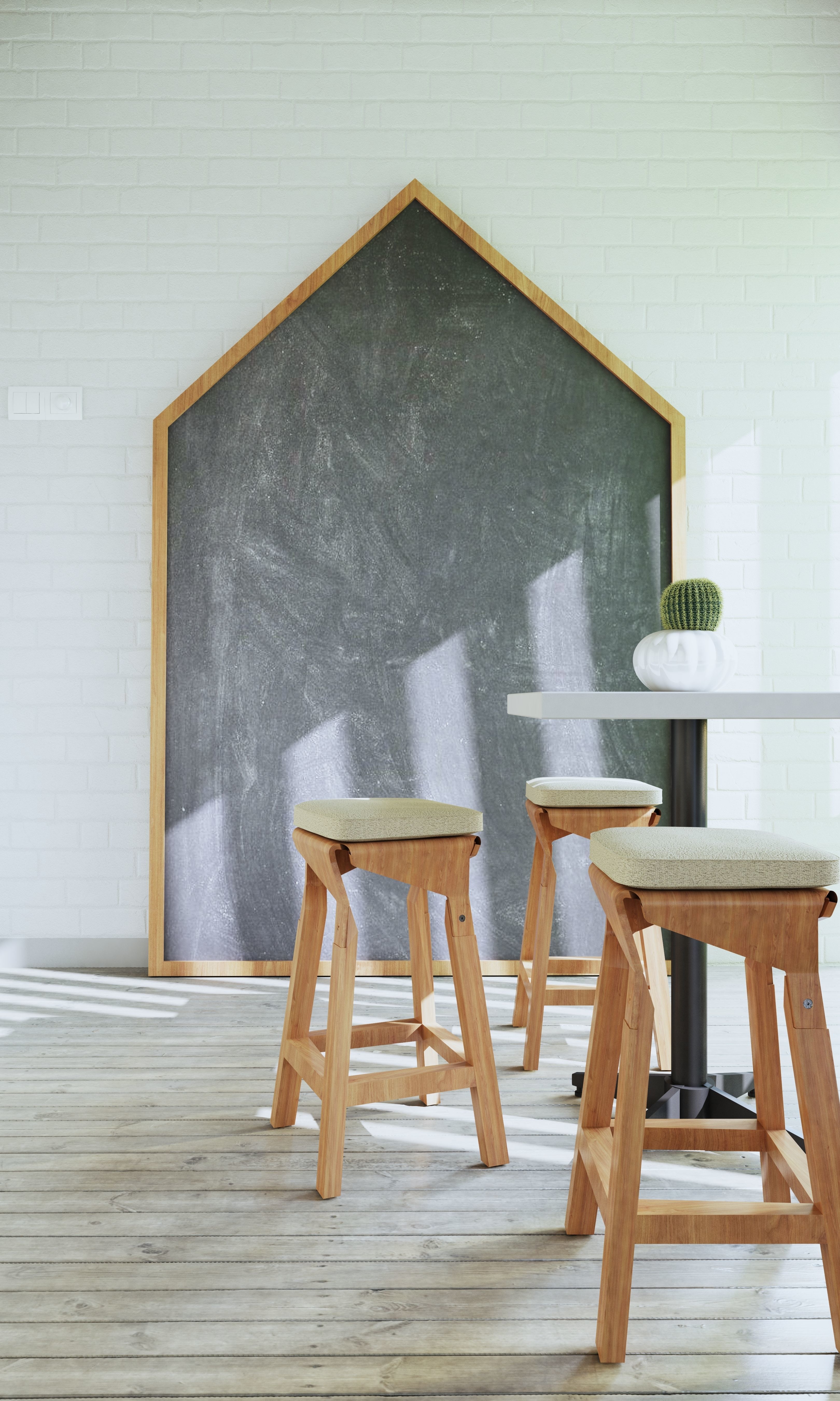 Bar stool 3D model_1