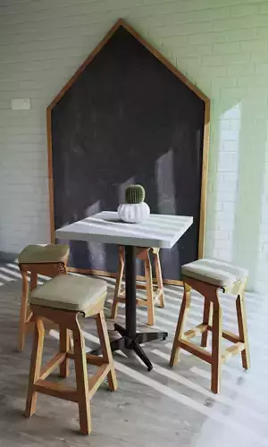 Bar stool 3D model
