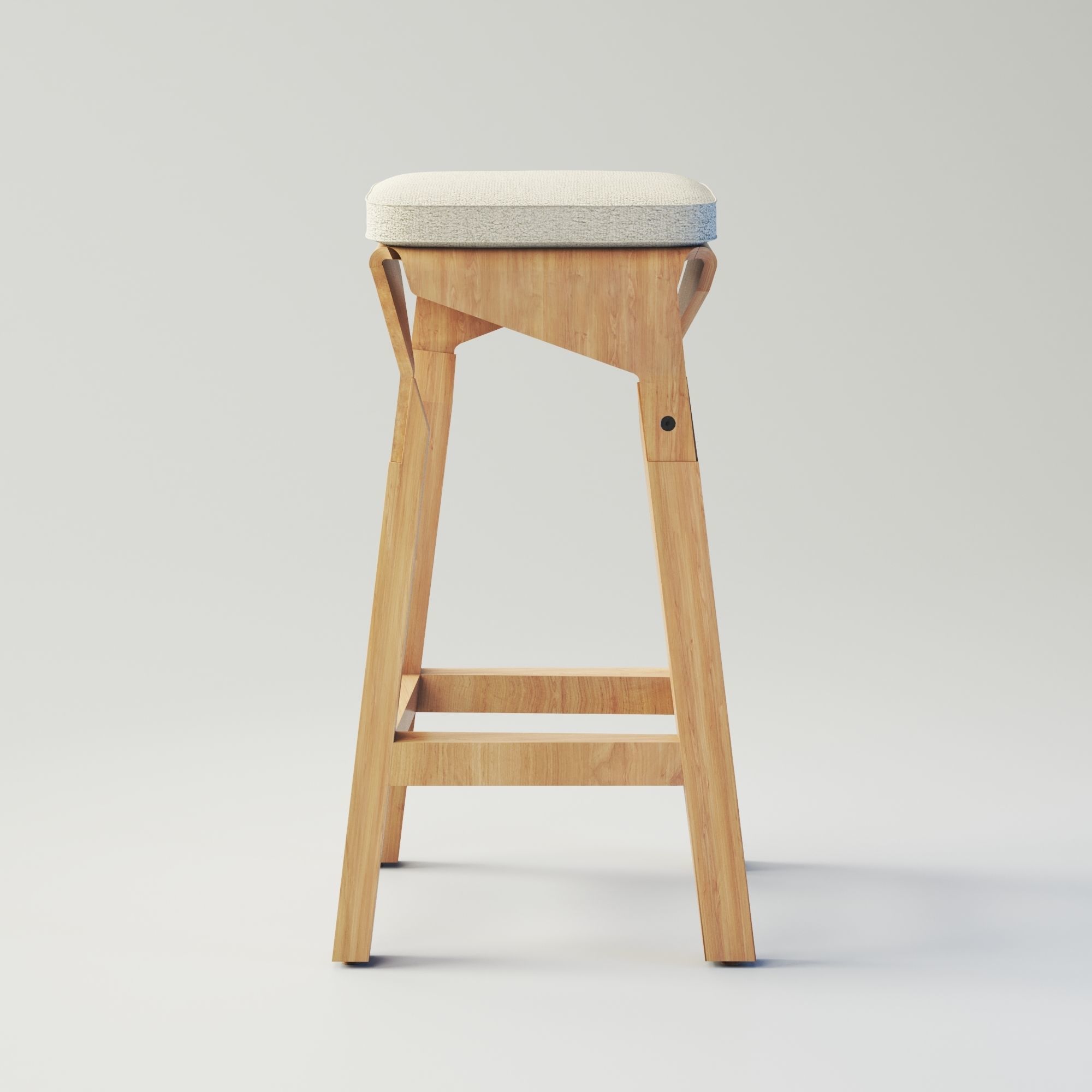 Bar stool 3D model_4
