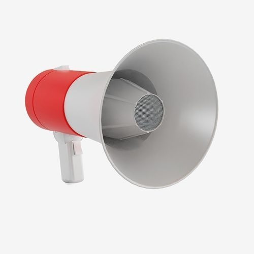 Megaphone megaphones Low-poly 3D model