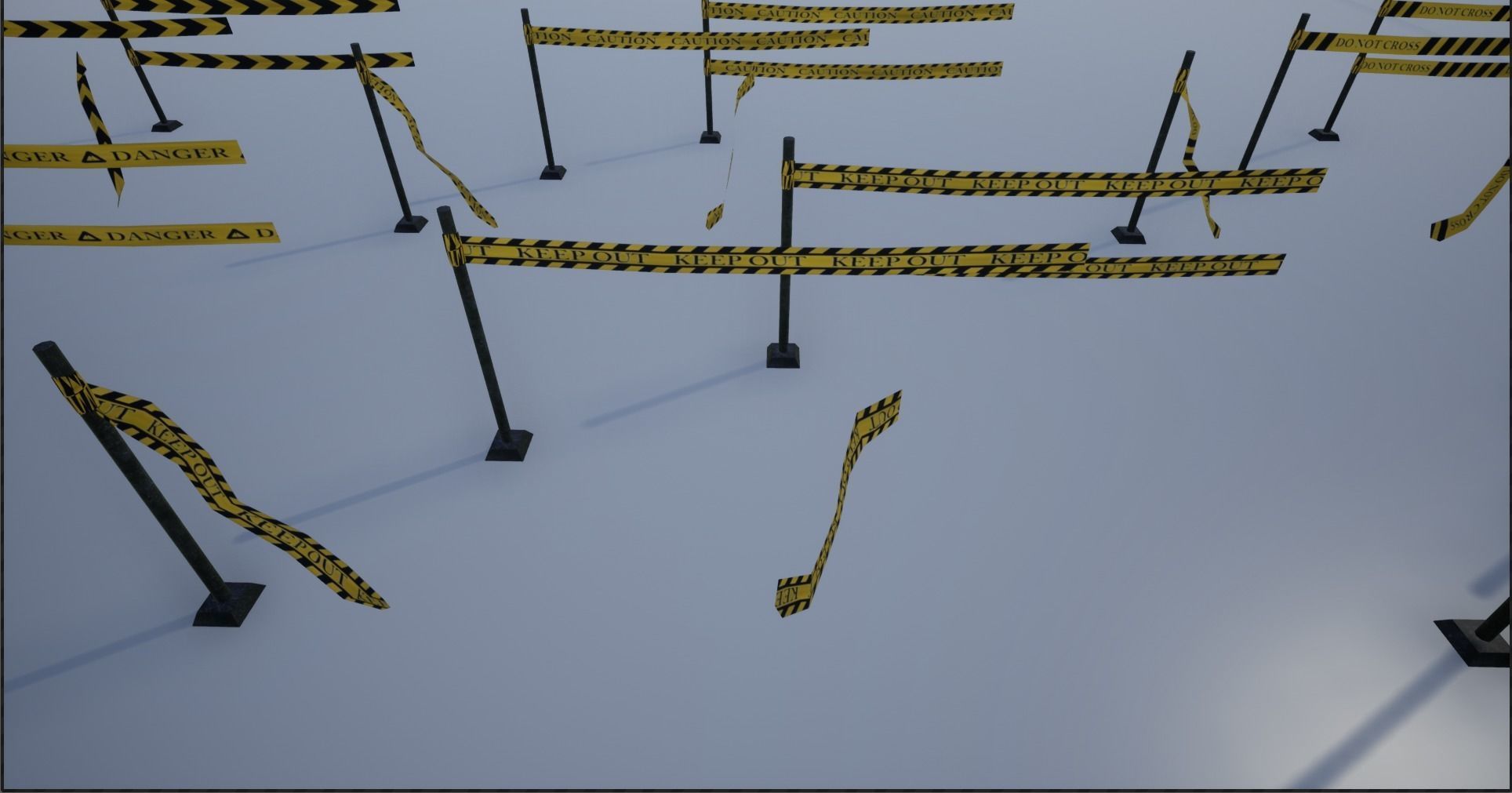 Modular Ribbon Scene Stripes Low-poly 3D model_24