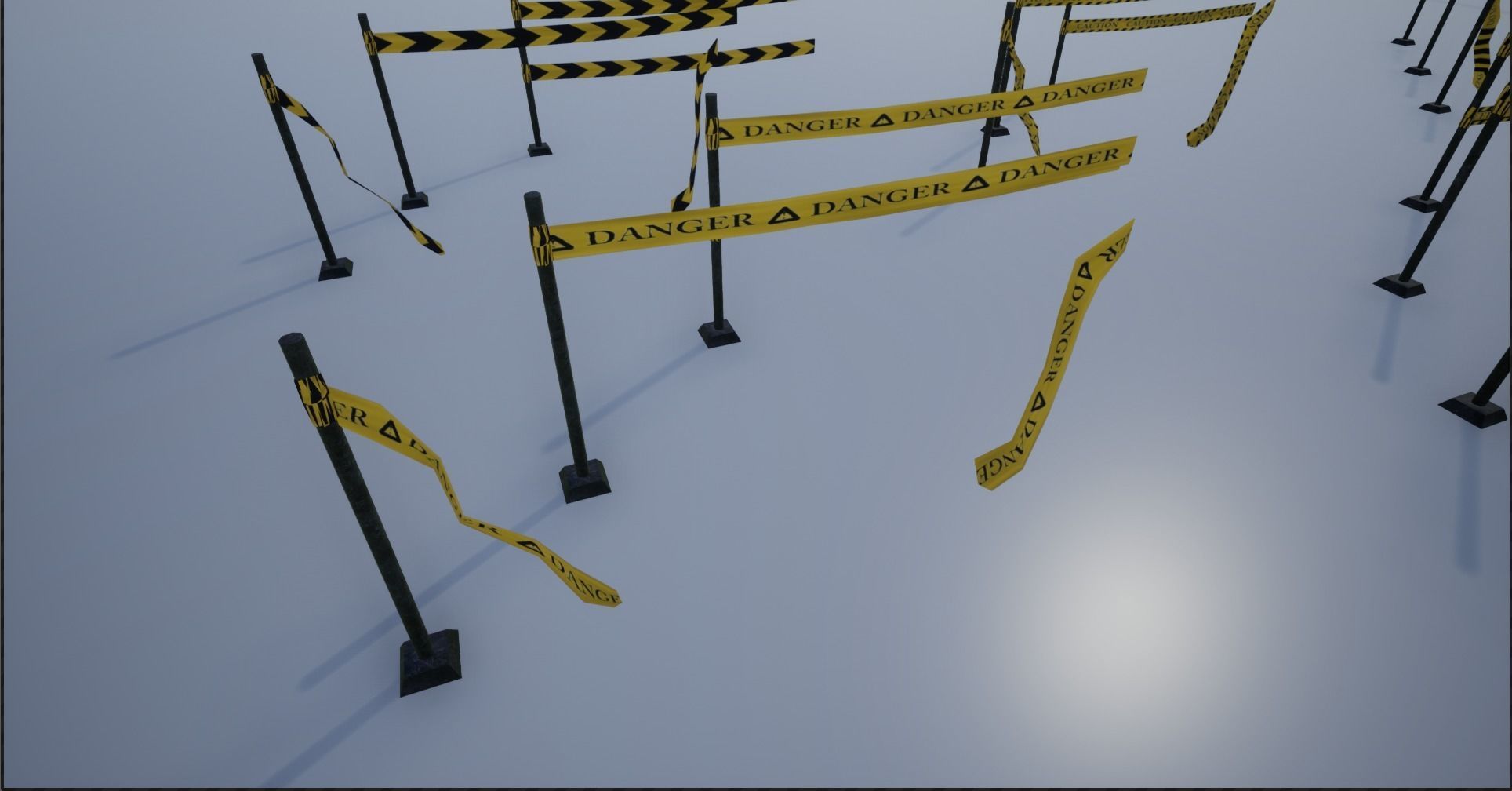 Modular Ribbon Scene Stripes Low-poly 3D model_16