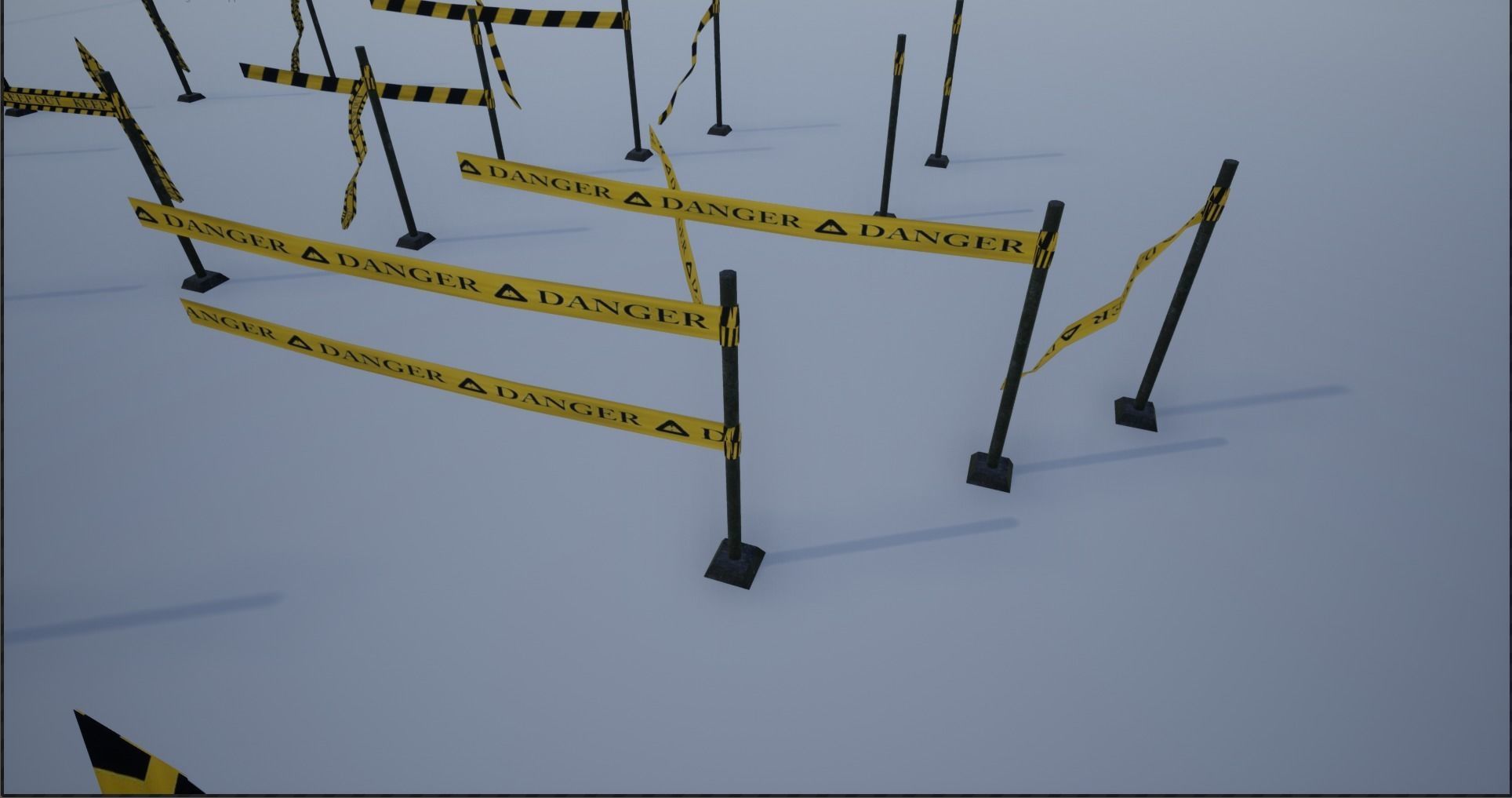 Modular Ribbon Scene Stripes Low-poly 3D model_17
